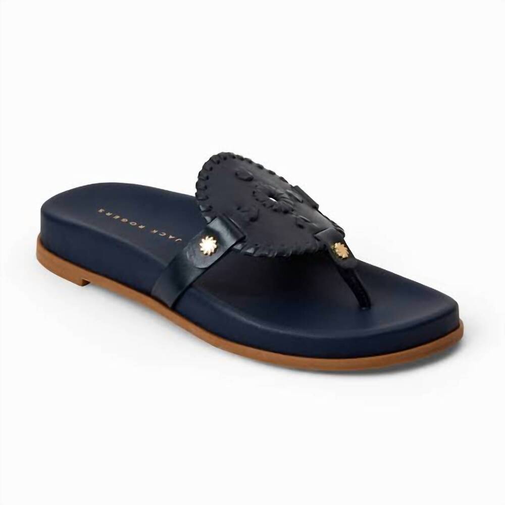 NEW JACK ROGERS women's collins jelly sandals in midnight